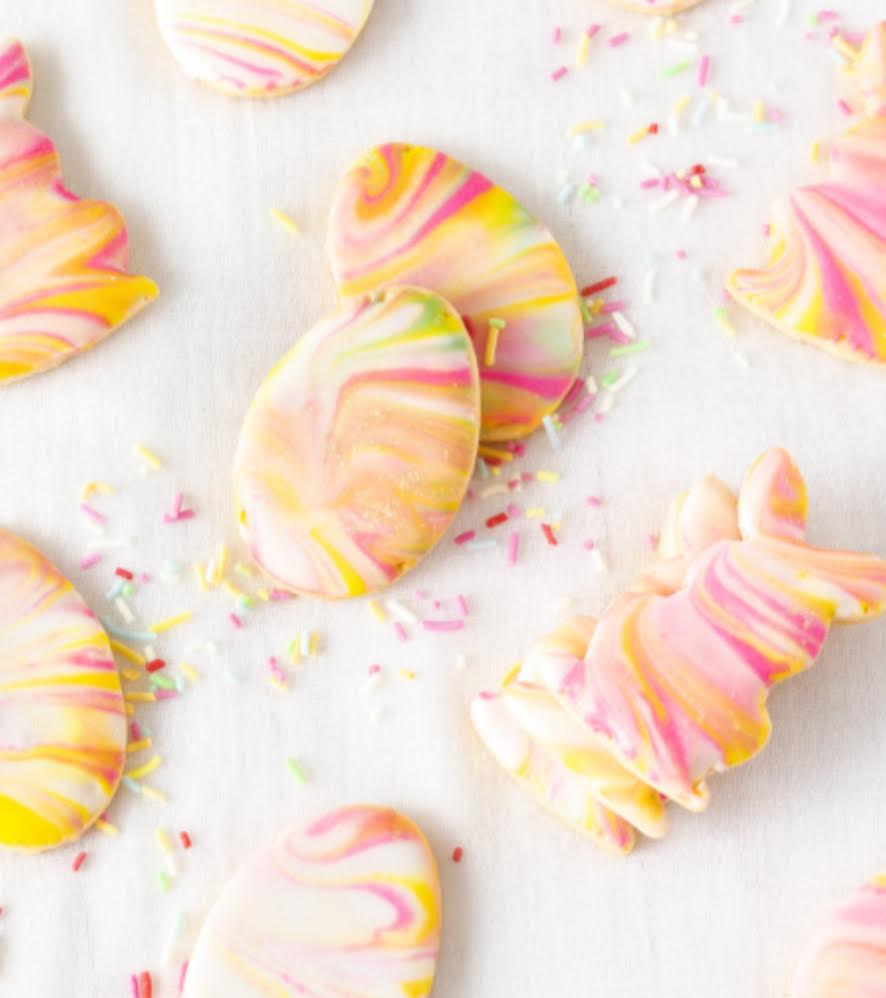 Rainbow Marble Cookies